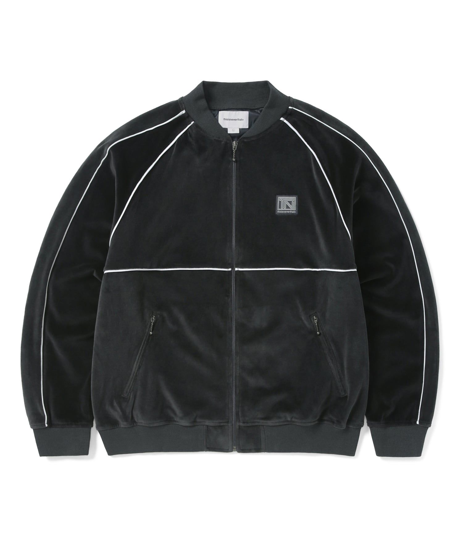 MUSINSA公式 | thisisneverthat Velour Track Jacket Black