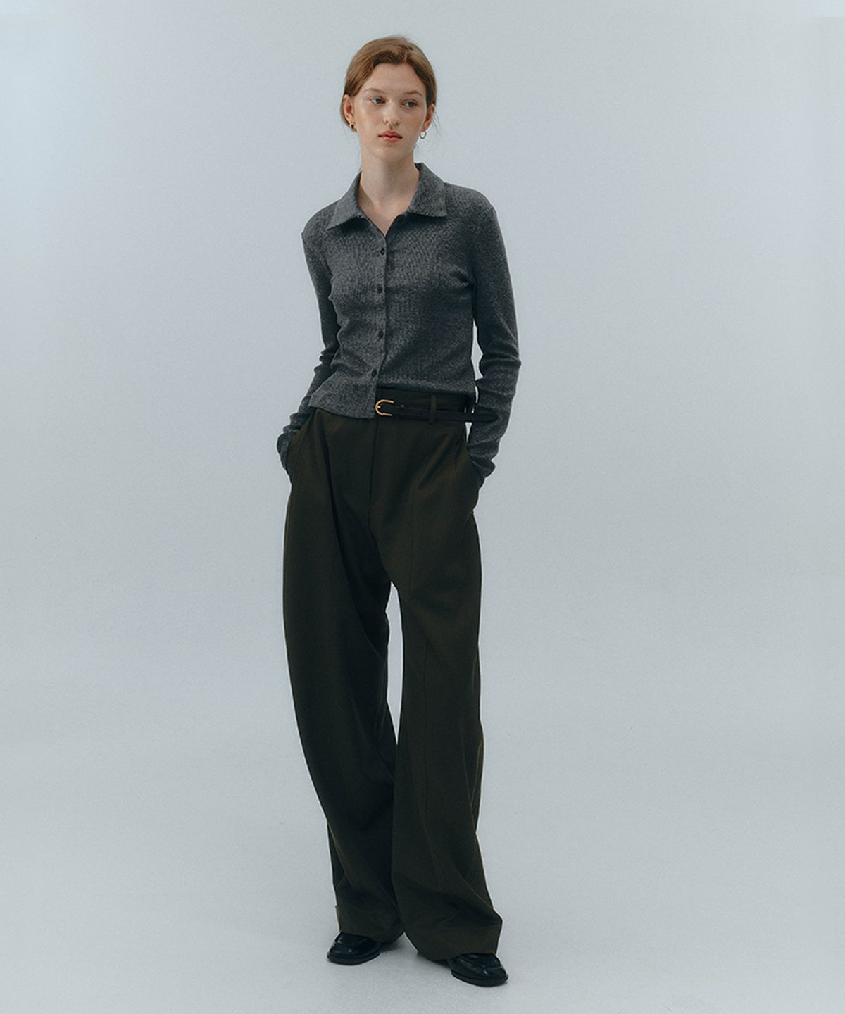 러브어스유(LOVEUSU) Bijou Slacks (khaki)