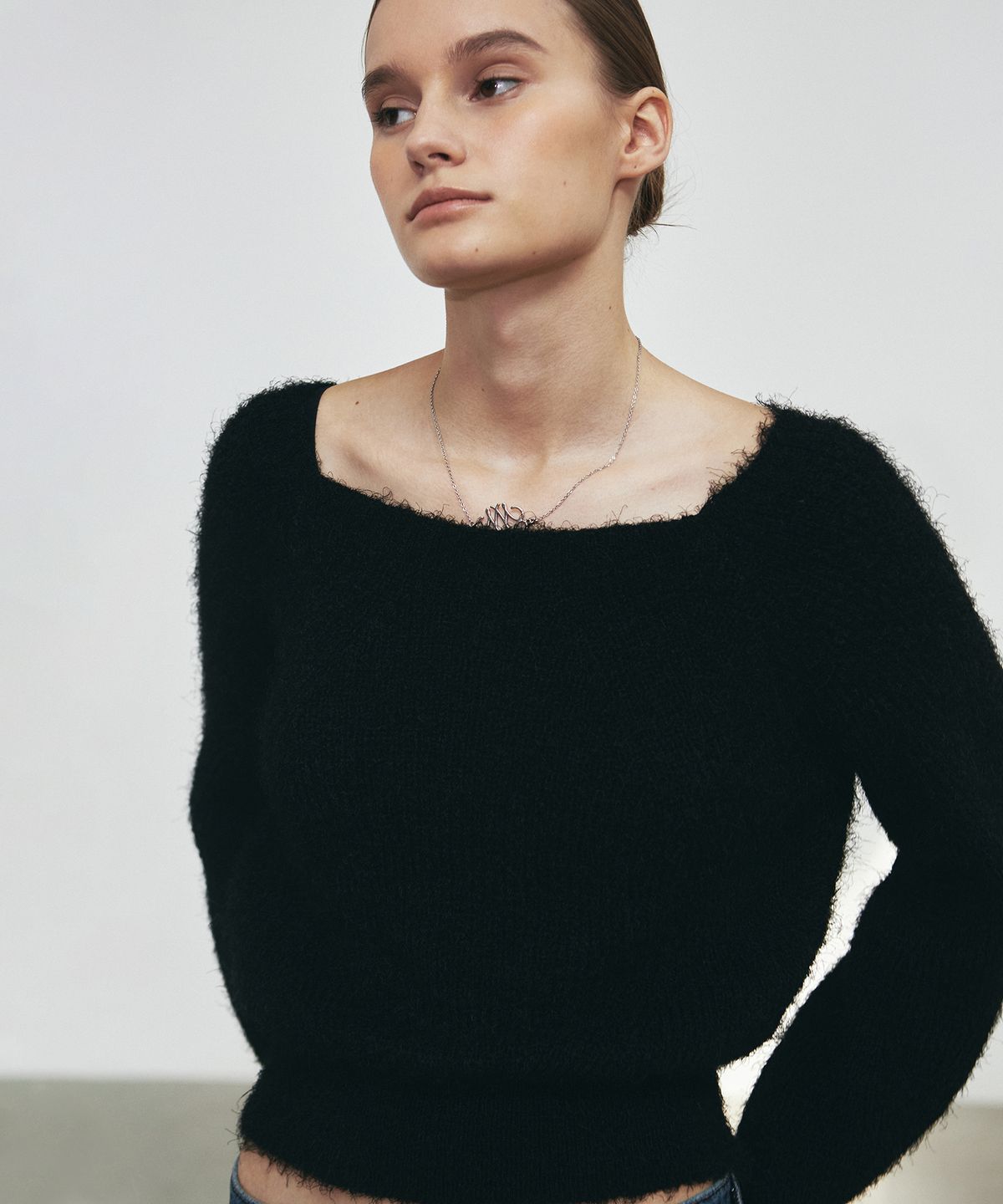 닉앤니콜(NICK&NICOLE) ANGORA PULLOVER KNIT_BLACK