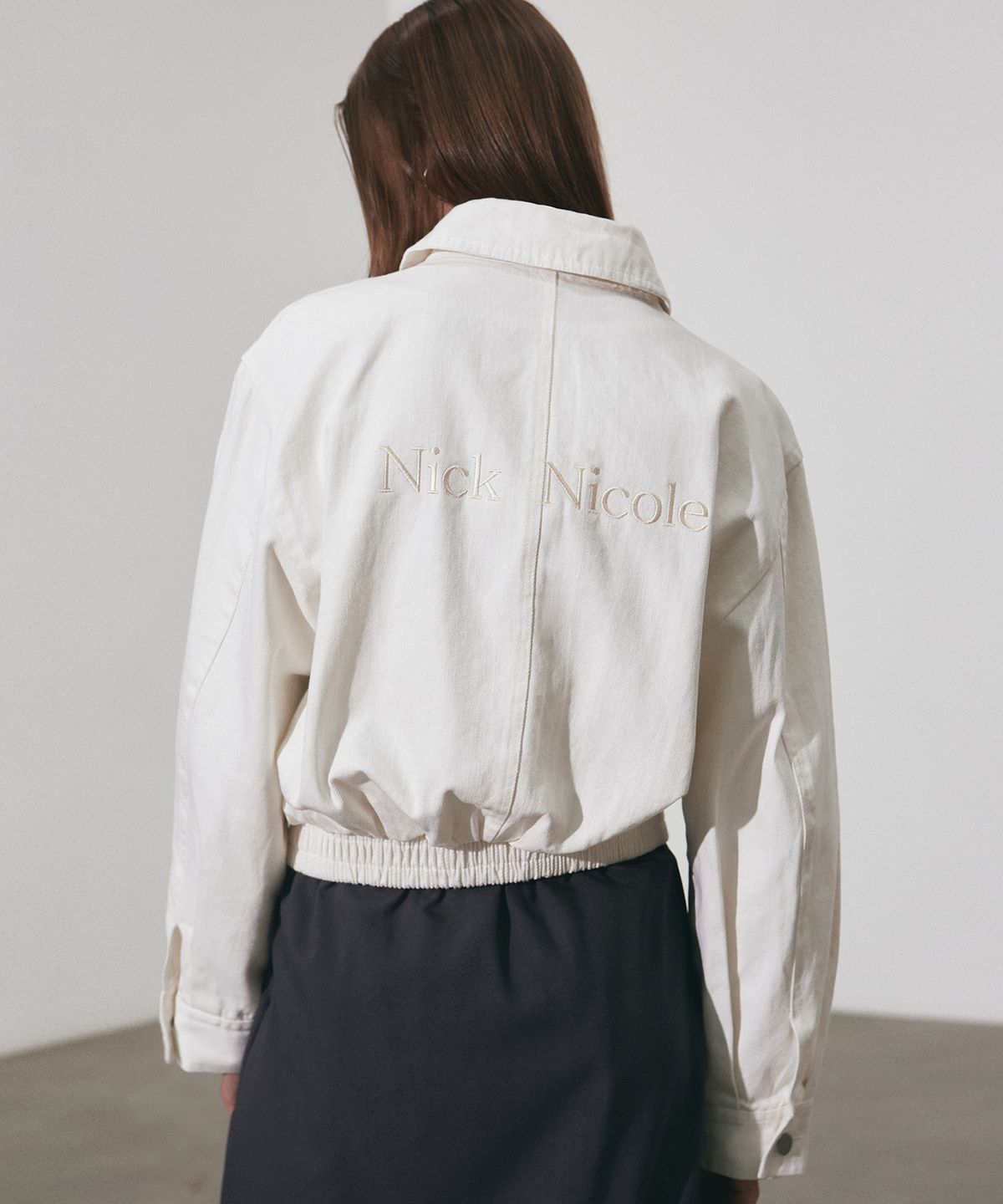 닉앤니콜(NICK&NICOLE) NICOLE WASHED DENIM BLOUSON_CREAM