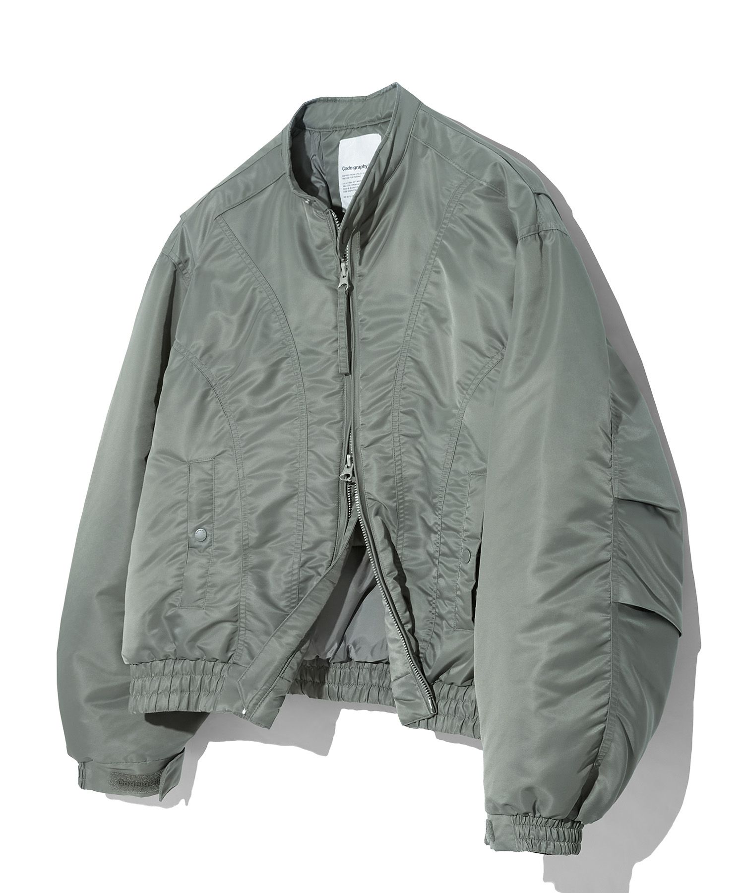 Codegraphy Round Cut Biker Bomber Jacket