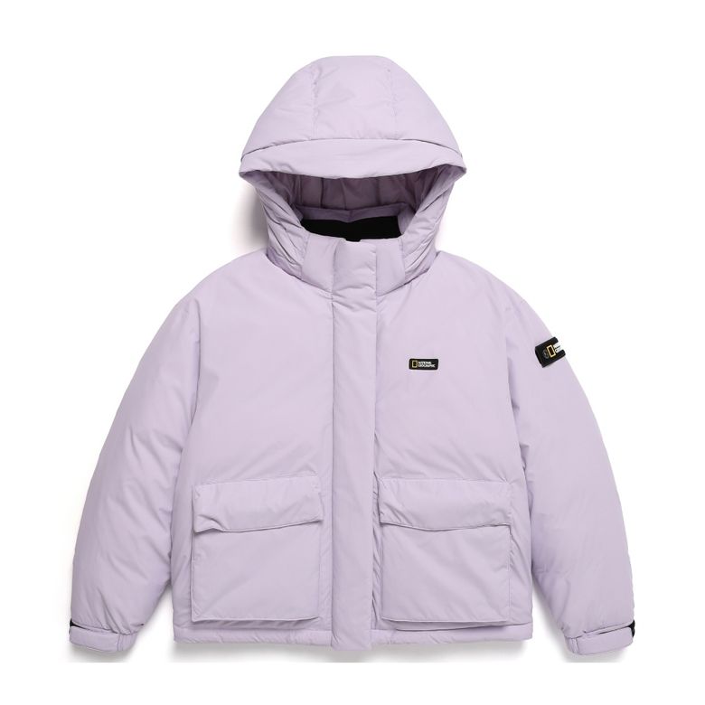 N234WDW901 여성 듀공 후드 숏다운 점퍼 LAVENDER