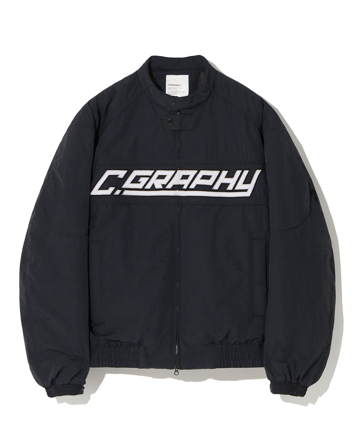 코드그라피(CGP) C.GRAPHY 파이핑 바이커 점퍼_블랙