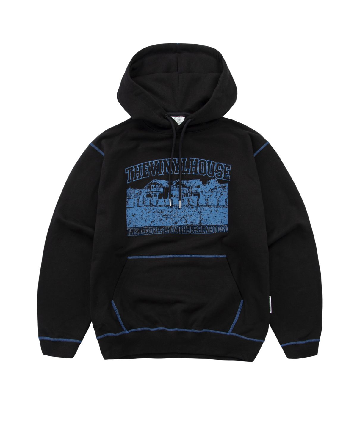 더바이닐하우스(THEVINYLHOUSE) GREENHOUSE HOODIE BLACK (VH2DFUM408A)