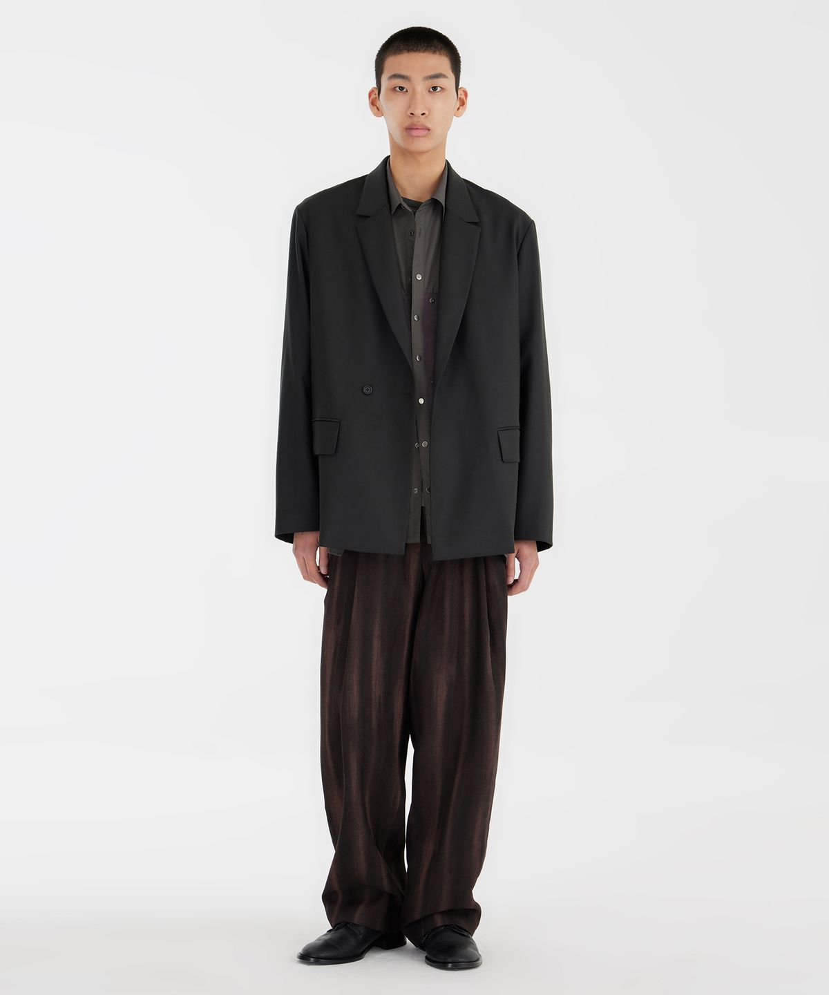 유스(YOUTH) Structured Wide Pants - Brown