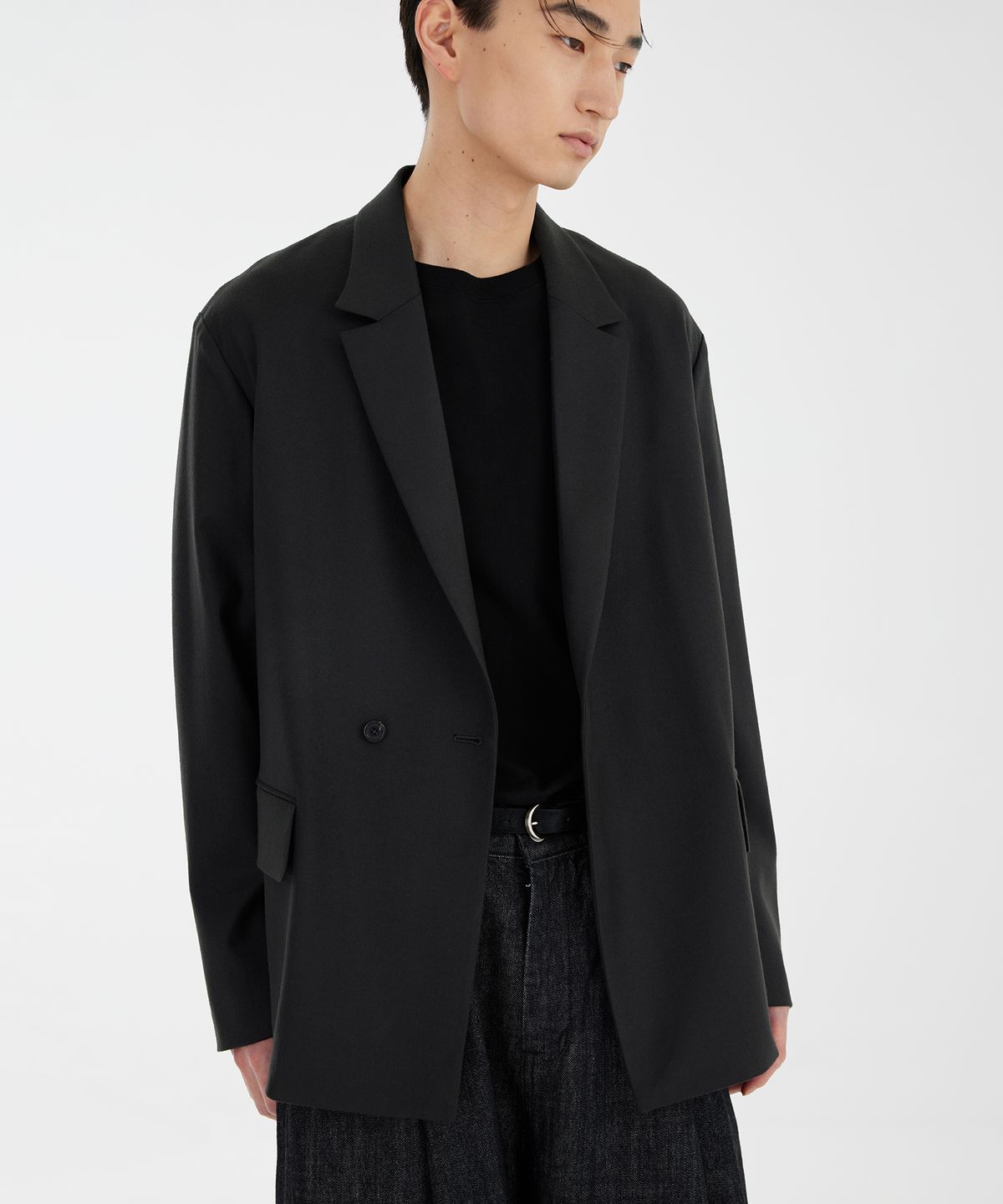 유스(YOUTH) Double-breasted Jacket - Charcoal Grey