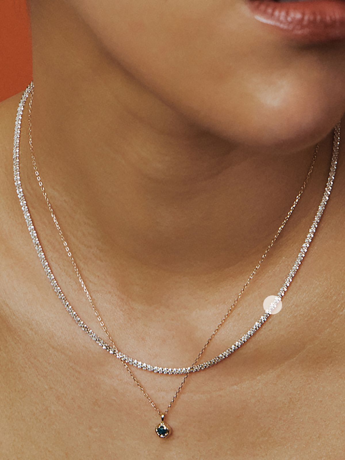 파피(POPPI) Moonlight layered chain necklace