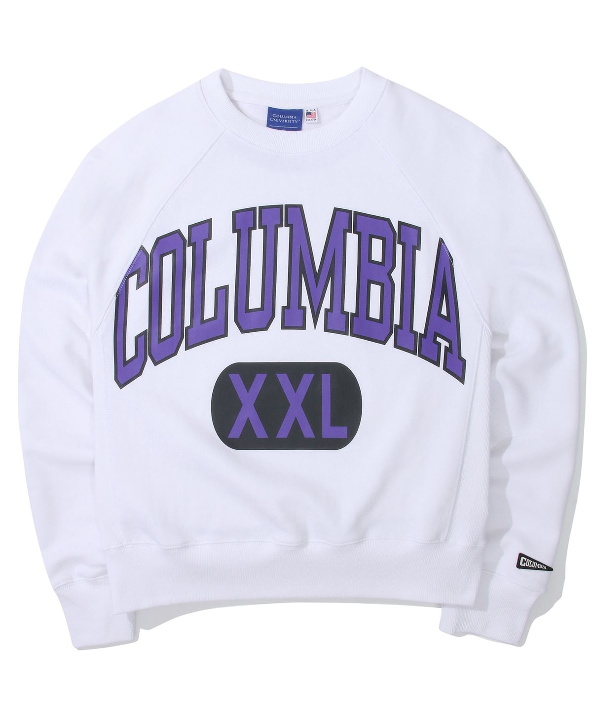 컬럼비아 유니버시티(COLUMBIA UNIVERSITY) CUT XXL LOGO WOMENS TERRY SWEATSHIRTS 화이트
