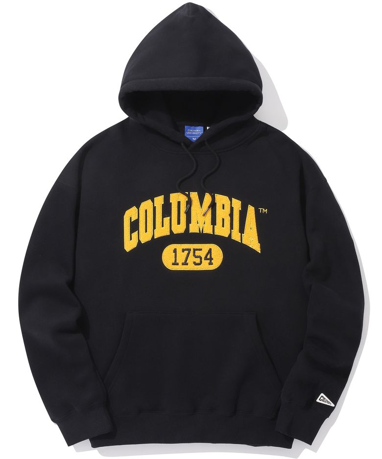 1754 ARCH LOGO BOUCLE FLEECE HOODIE 블랙
