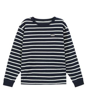 스트라이프 와펜 롱 슬리브 [네이비]