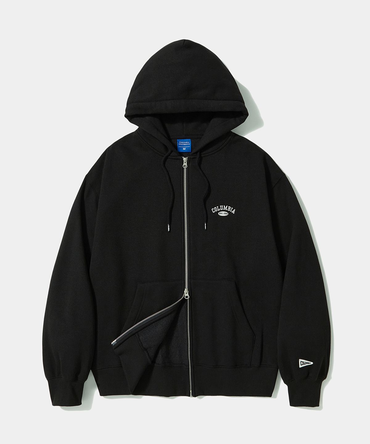 컬럼비아 유니버시티(COLUMBIA UNIVERSITY) CU ARCH LOGO FLEECE ZIP-UP HOODIE 블랙