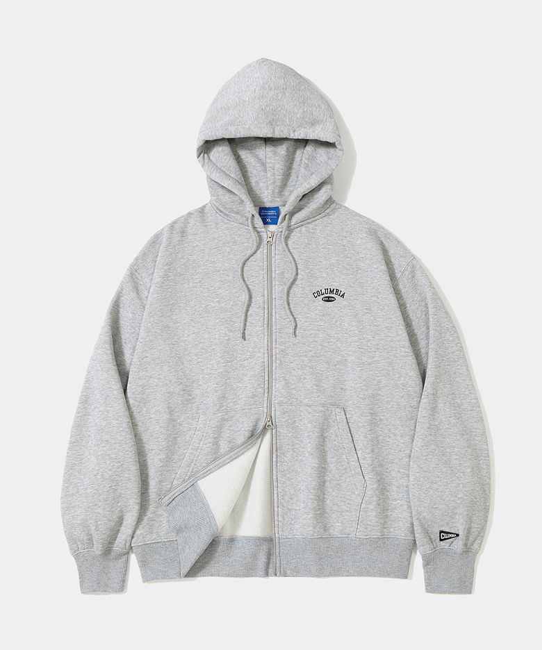 CU ARCH LOGO FLEECE ZIP-UP HOODIE M그레이