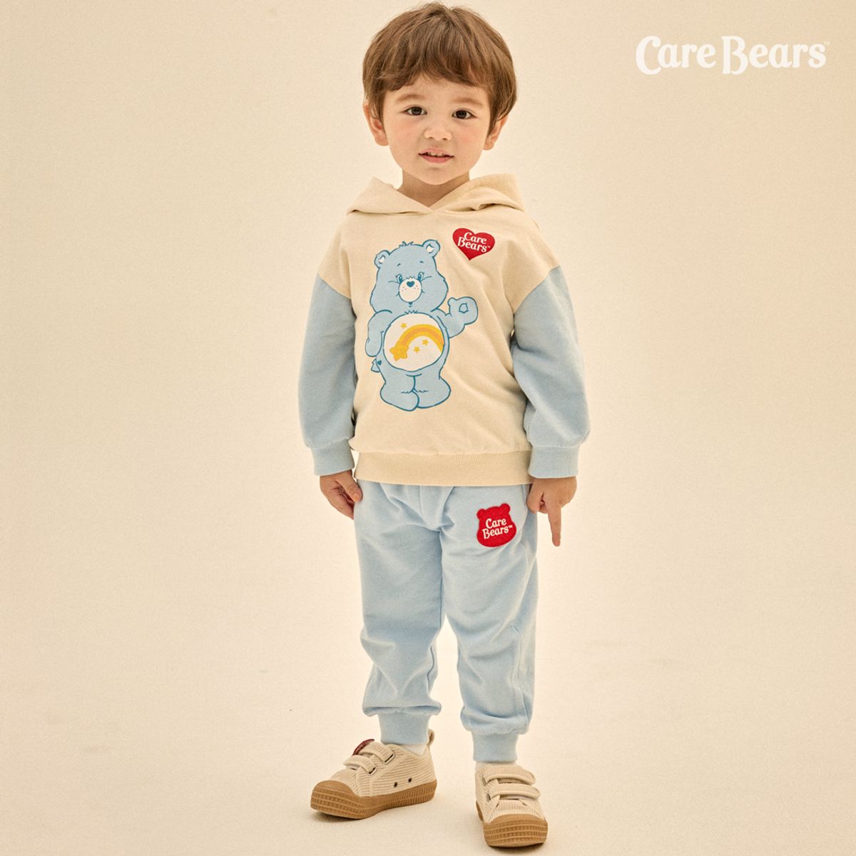 케어베어(CAREBEARS) 안녕 위시베어 후드상하복