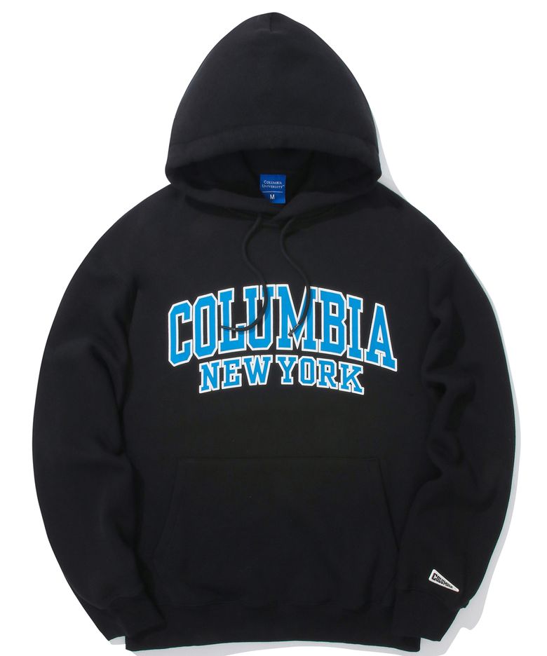 90 S ARCH LOGO FLEECE HOODIE 블랙