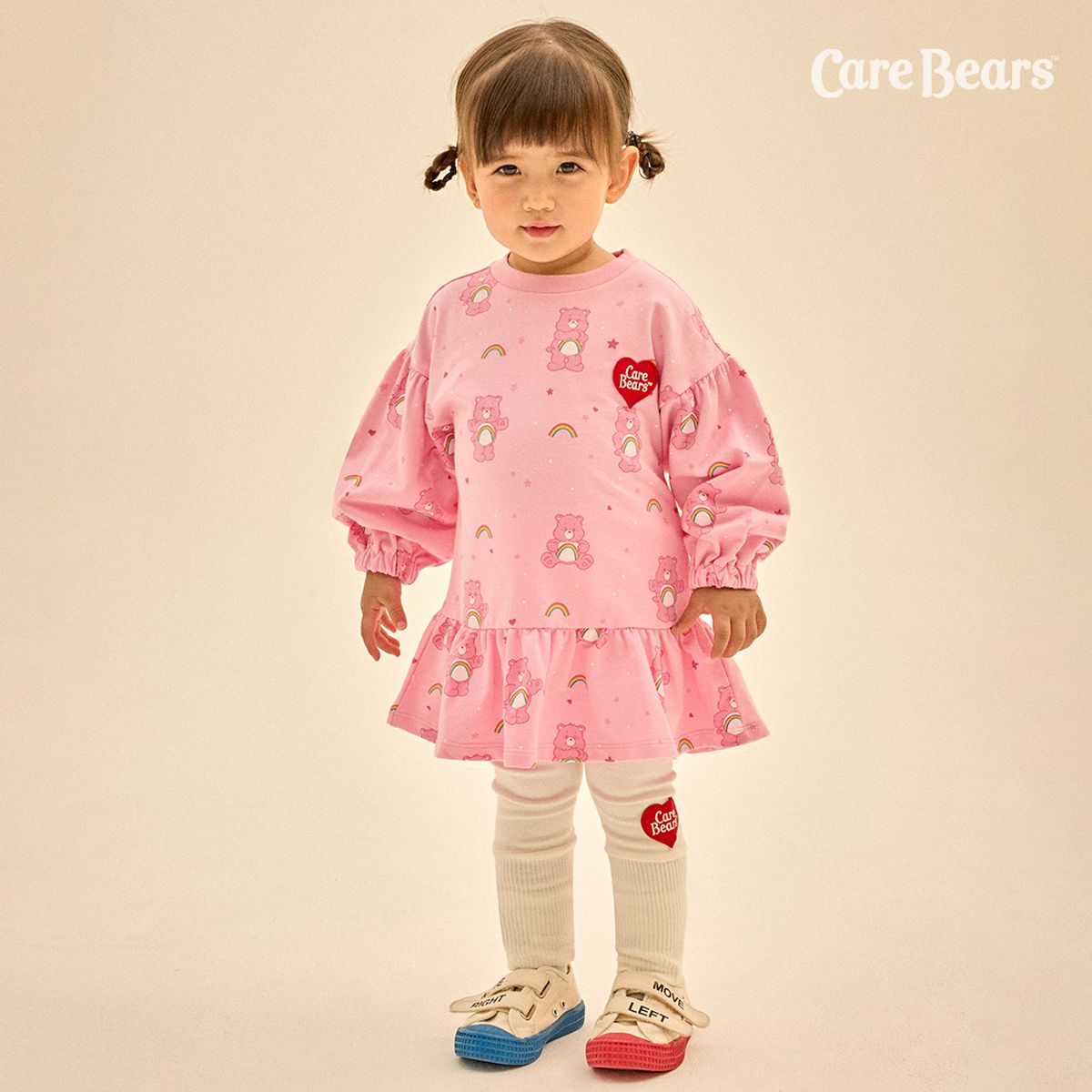 케어베어(CAREBEARS) 치어베어 레인보우원피스상하복