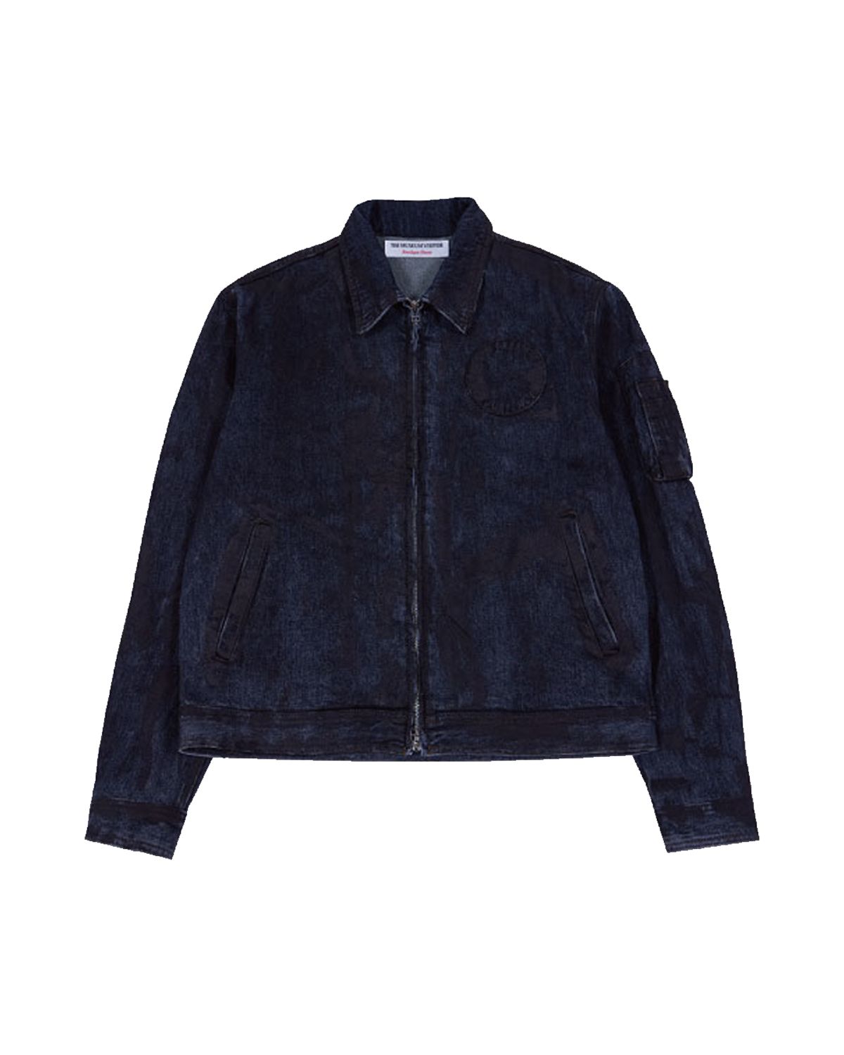 더뮤지엄비지터(THEMUSEUMVISITOR) HAND PAINTED DENIM JACKET (BROWN)