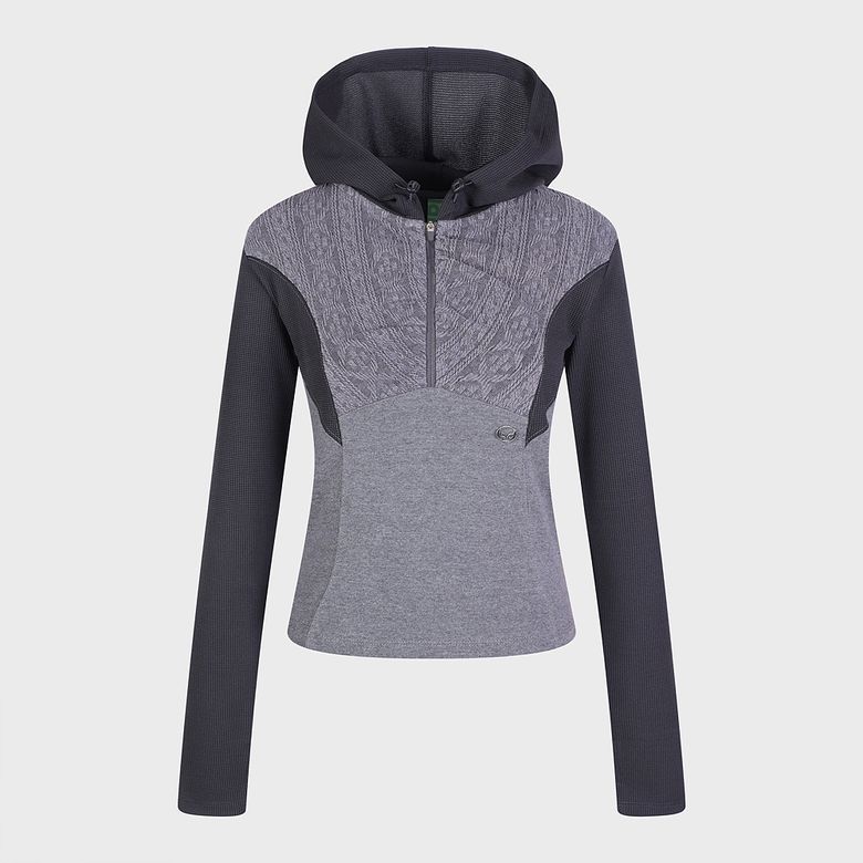 MESH BLOCK HOODED T-SHIRT BLACK BP3CL007