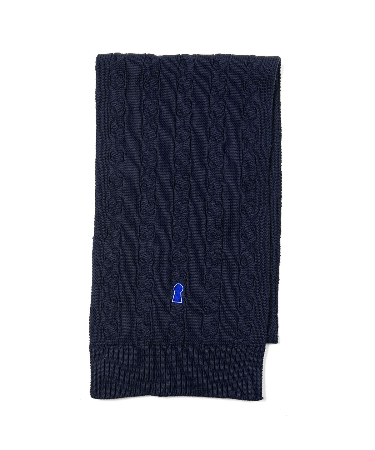 세컨모놀로그(SECONDMONO) 헤비웨이트 키홀 케이블 머플러[NAVY]_SEAC004NAVY