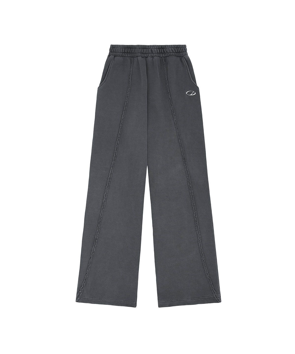 ★Odd Studio★ Pigment Cut-Off String Wide Pants LIGHT CHARC MUSINSA | ODDSTUDIO Pigment cut-off string wide pants - CHARCOAL