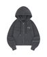 피그먼트 컷오프 후드집업 - CHARCOAL
