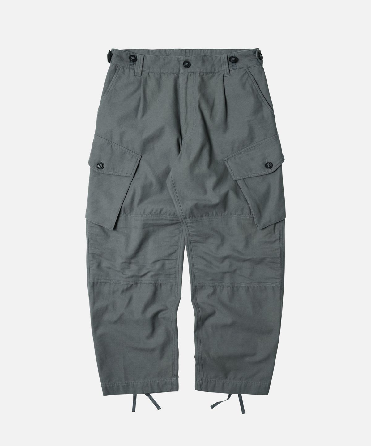 프리즘웍스(FRIZMWORKS) BACKSATIN ROYAL NAVY COMBAT PANTS _ STEEL GRAY