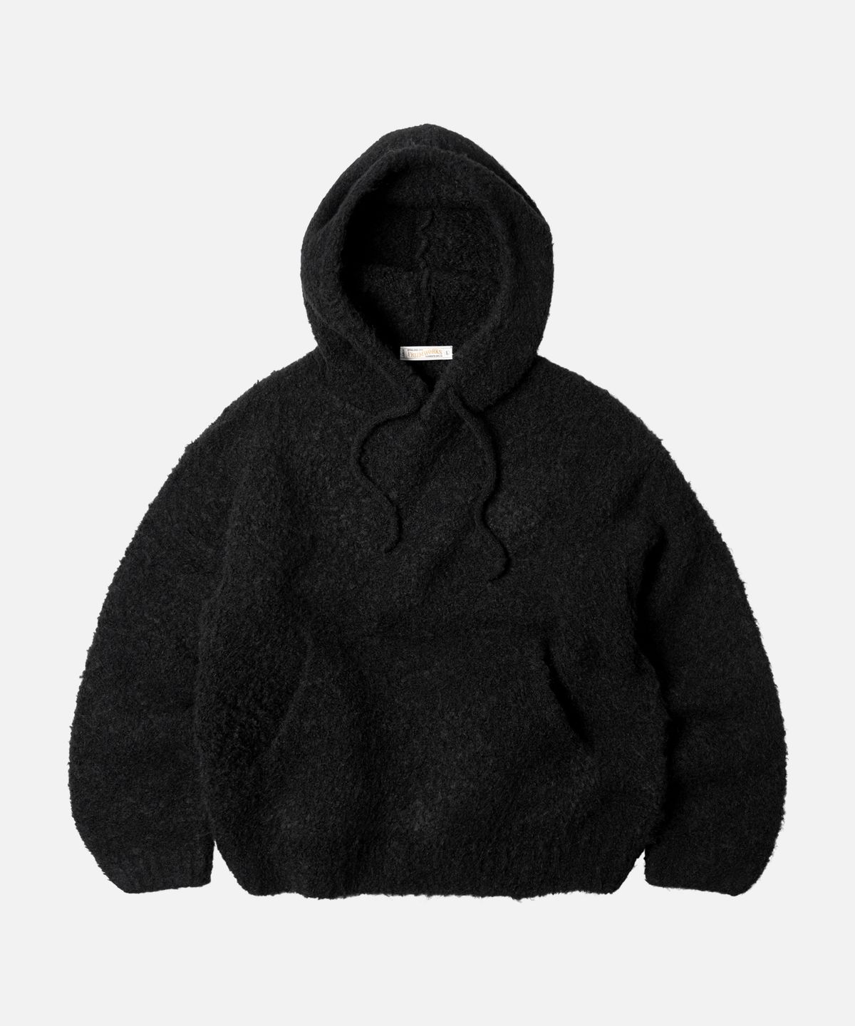 프리즘웍스(FRIZMWORKS) WAVE BOUCLE KNIT HOODY _ BLACK