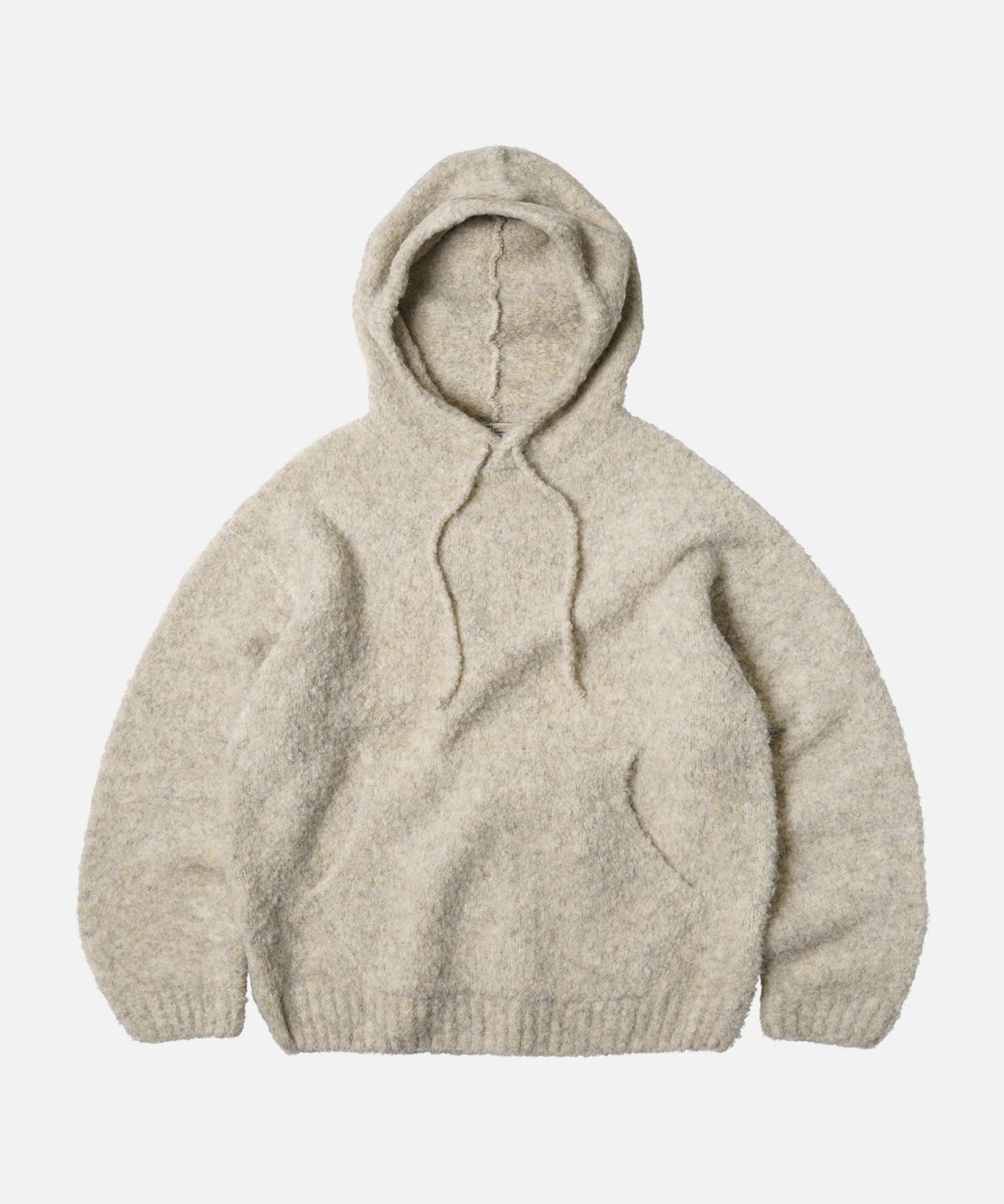 프리즘웍스(FRIZMWORKS) WAVE BOUCLE KNIT HOODY _ OATMEAL