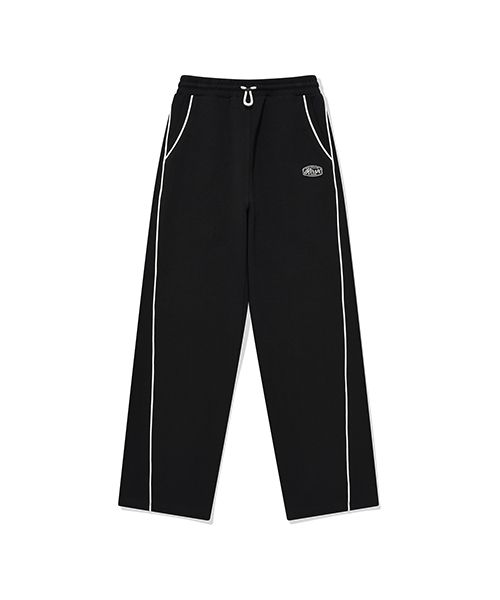 [ KIRSH ]★UNI LOGO WAPPEN LINE POINT WIDE PANTS MUSINSA | KIRSH Uni Logo Wappen Line Point Wide Pants [Black]