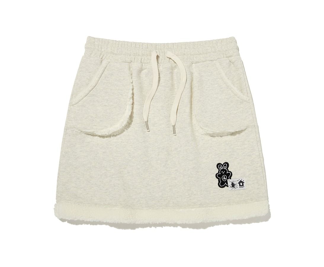 ☆送料・関税込☆KIRSH★WITTY BUNNY NOMAD FUR MINI SKIRT★ MUSINSA公式 | KIRSH Witty Bunny Nomad Fur Mini Skirt [Black]