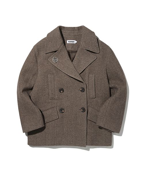 ☆関税込☆KIRSH★COLLECTION HERRINGBONE OVER FIT HALF COAT★ MUSINSA | KIRSH Collection Herringbone Overfit Half Coat [Brown]