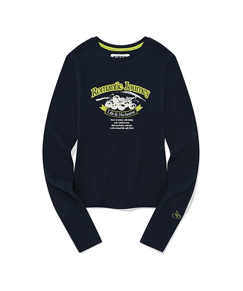 ☆送料・関税込☆KIRSH★ELBOW POINT WAFFLE LONG SLEEVE★ MUSINSA | KIRSH Elbow point waffle long sleeve [dark navy]