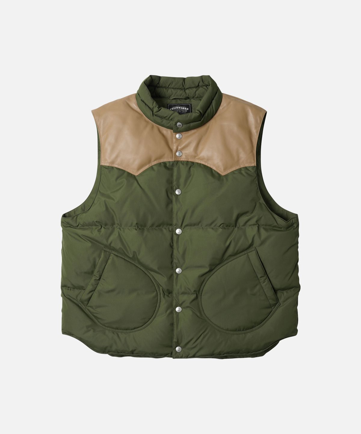 프리즘웍스(FRIZMWORKS) MOUNTAIN DOWN VEST _ OLIVE
