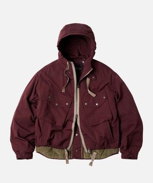 SMOCK HOODED PARKA 002 _ BURGUNDY