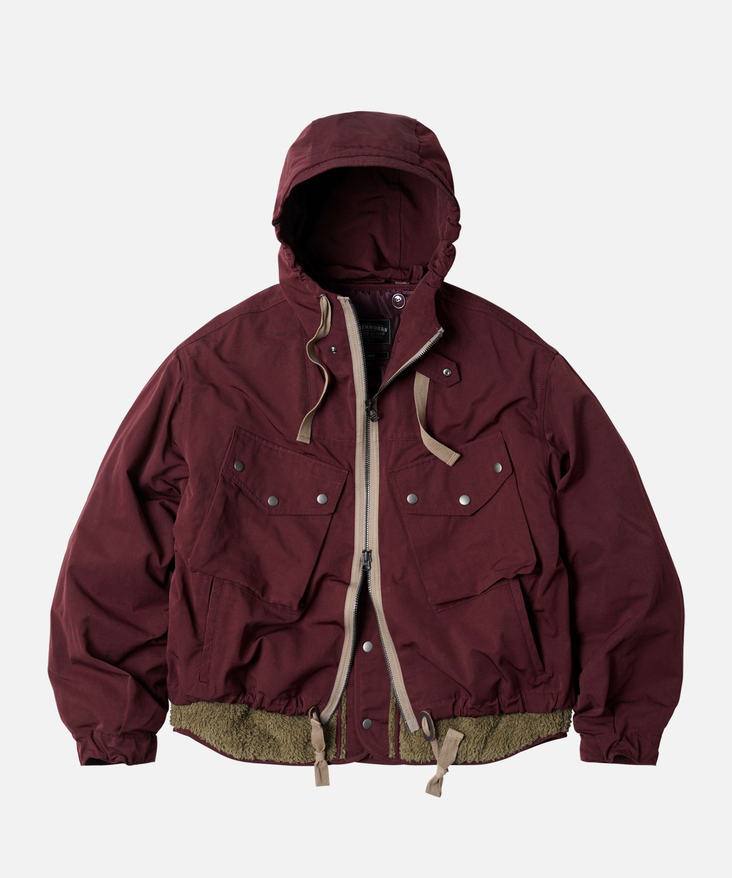 無料クーポン配布 アプリ MUSINSA | FRIZMWORKS SMOCK HOODED PARKA 002 _ BURGUNDY ジャケット・アウター