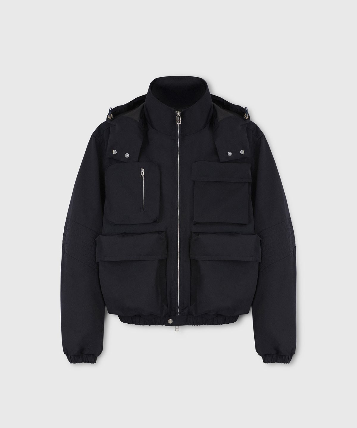 타일레(TAILLE) TECHNICAL POCKET HOOD BLOUSON DARK NAVY