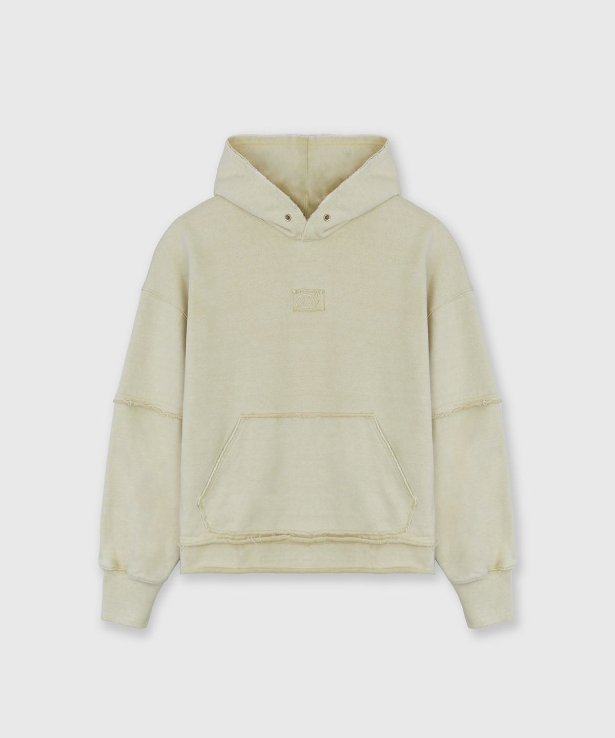 타일레(TAILLE) CUTTED LAYER BOXER HOODIE SAHARA