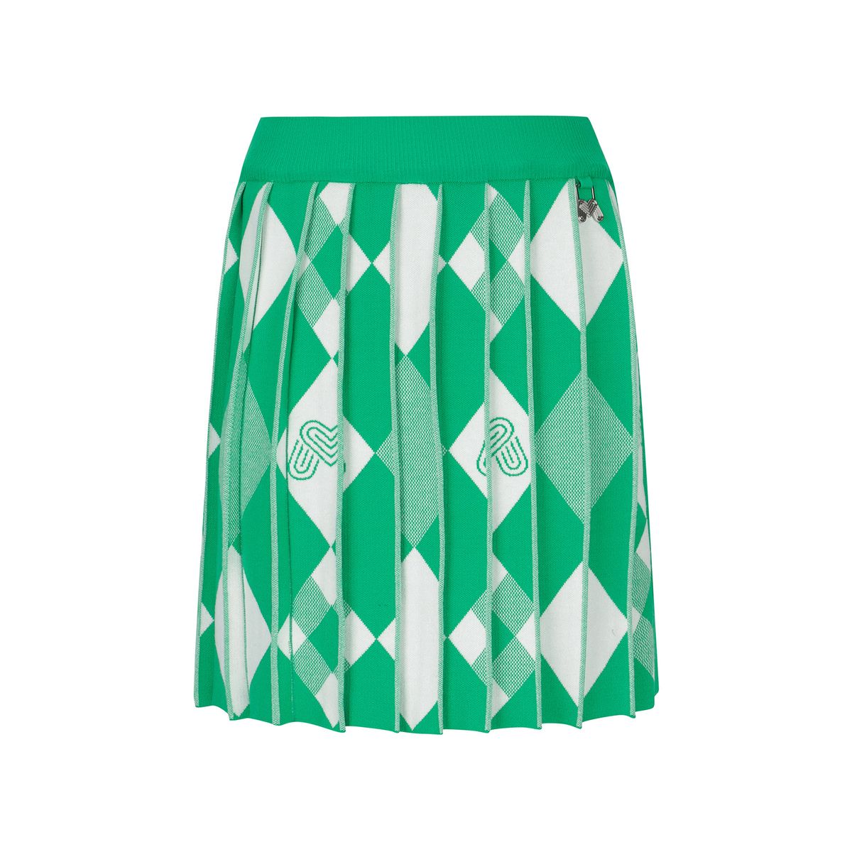 마틴골프(MARTINE GOLF) Argyle Knit Pleats Culotte_Green