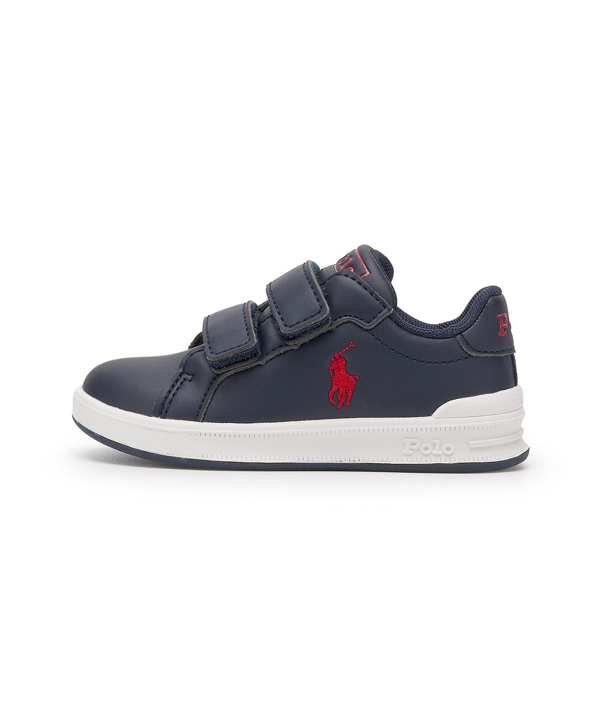 폴로 랄프 로렌 칠드런(POLO RALPH LAUREN CHILDREN) 남아 2-7세 헤리티지 코트 포 레더 EZ 스니커즈 - 네이비