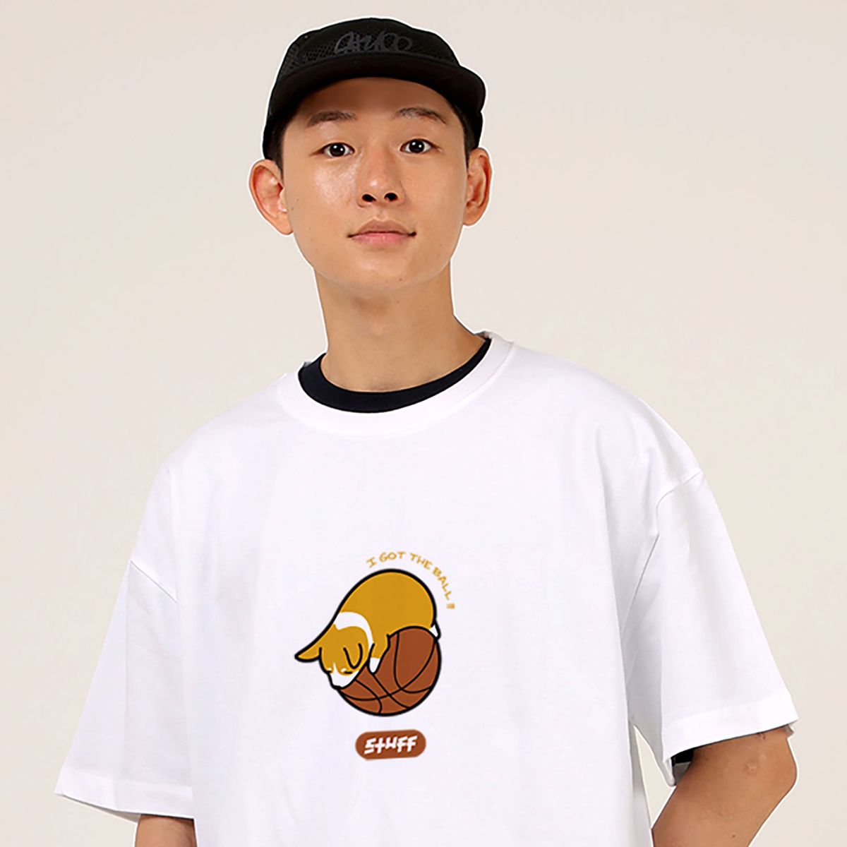 스터프(STUFF) 코기 IGTB 화이트 헤비 반팔티