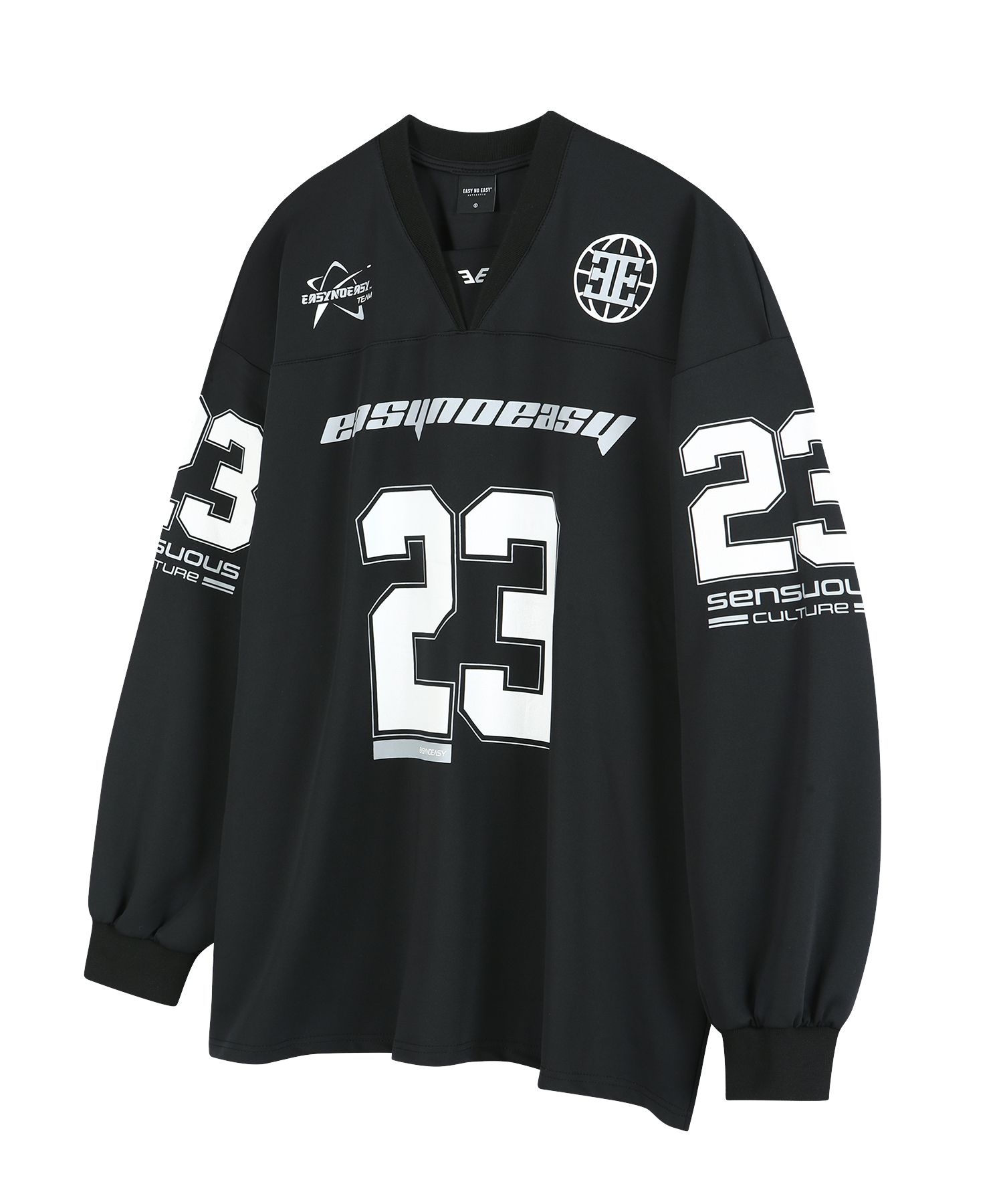 ★MUSINSA STANDARD★ Cool Standard Relaxed Nylon Shirt Sky B MUSINSA | EASY NO EASY Long Sleeve Football Jersey - Black