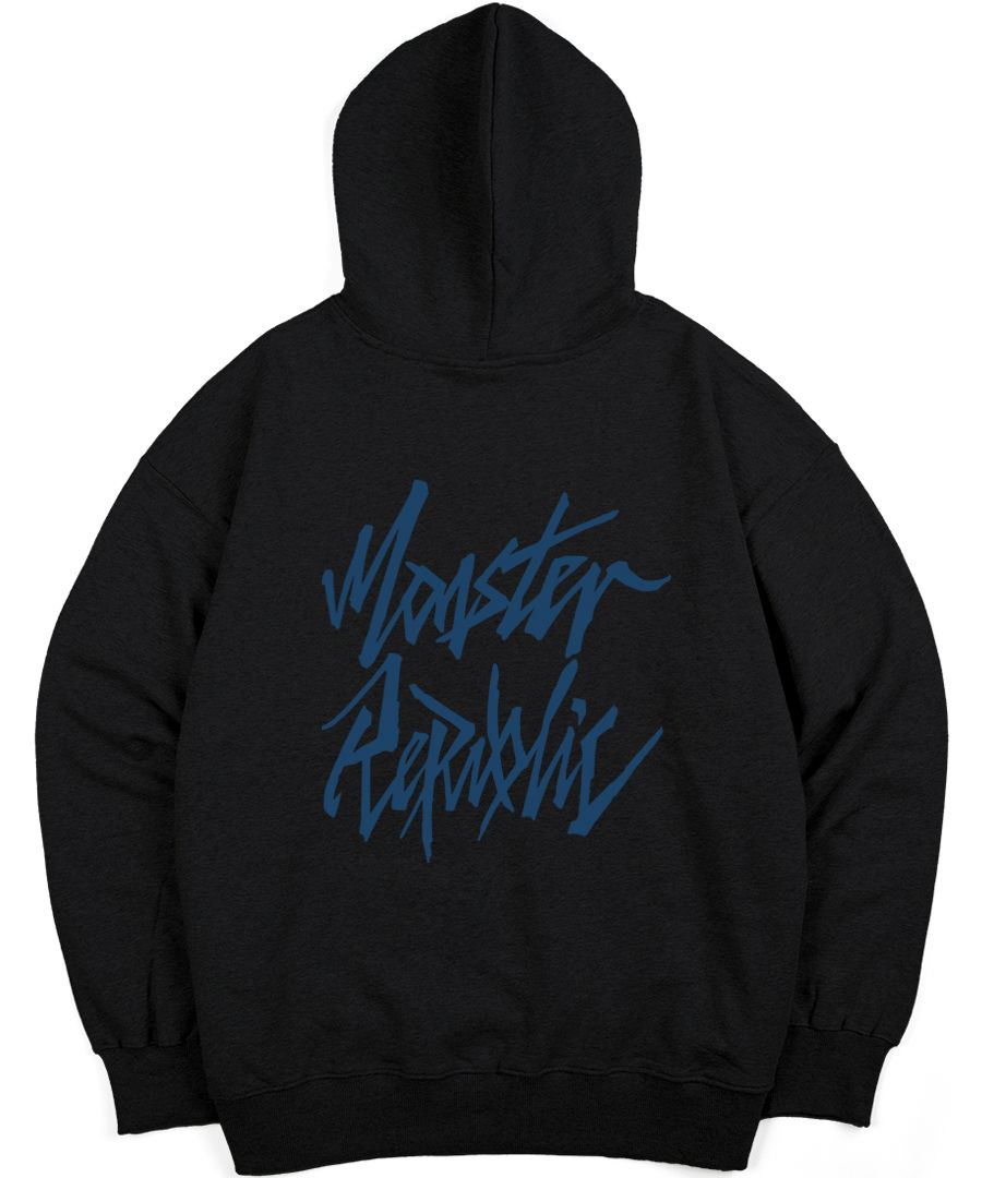 MUSINSA | MONSTER REPUBLIC Movement Logo Indigo Blue Hoodie