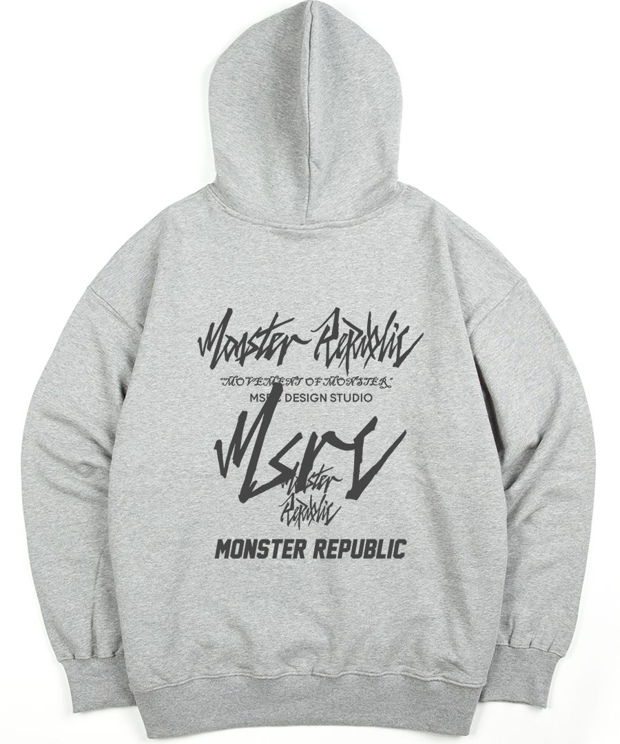 韓国発!【MONSTER REPUBLIC】Movement lettering hoodie MUSINSA | MONSTER REPUBLIC movement lettering gray hoodie gray