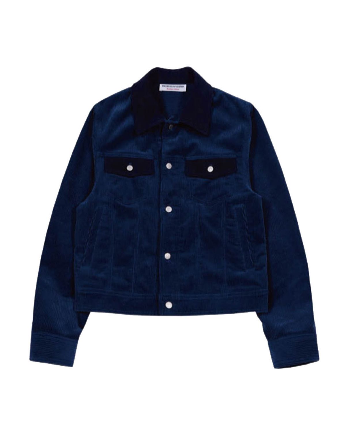 더뮤지엄비지터(THEMUSEUMVISITOR) CORDUROY SUEDE TRUCKER JACKET (NAVY)