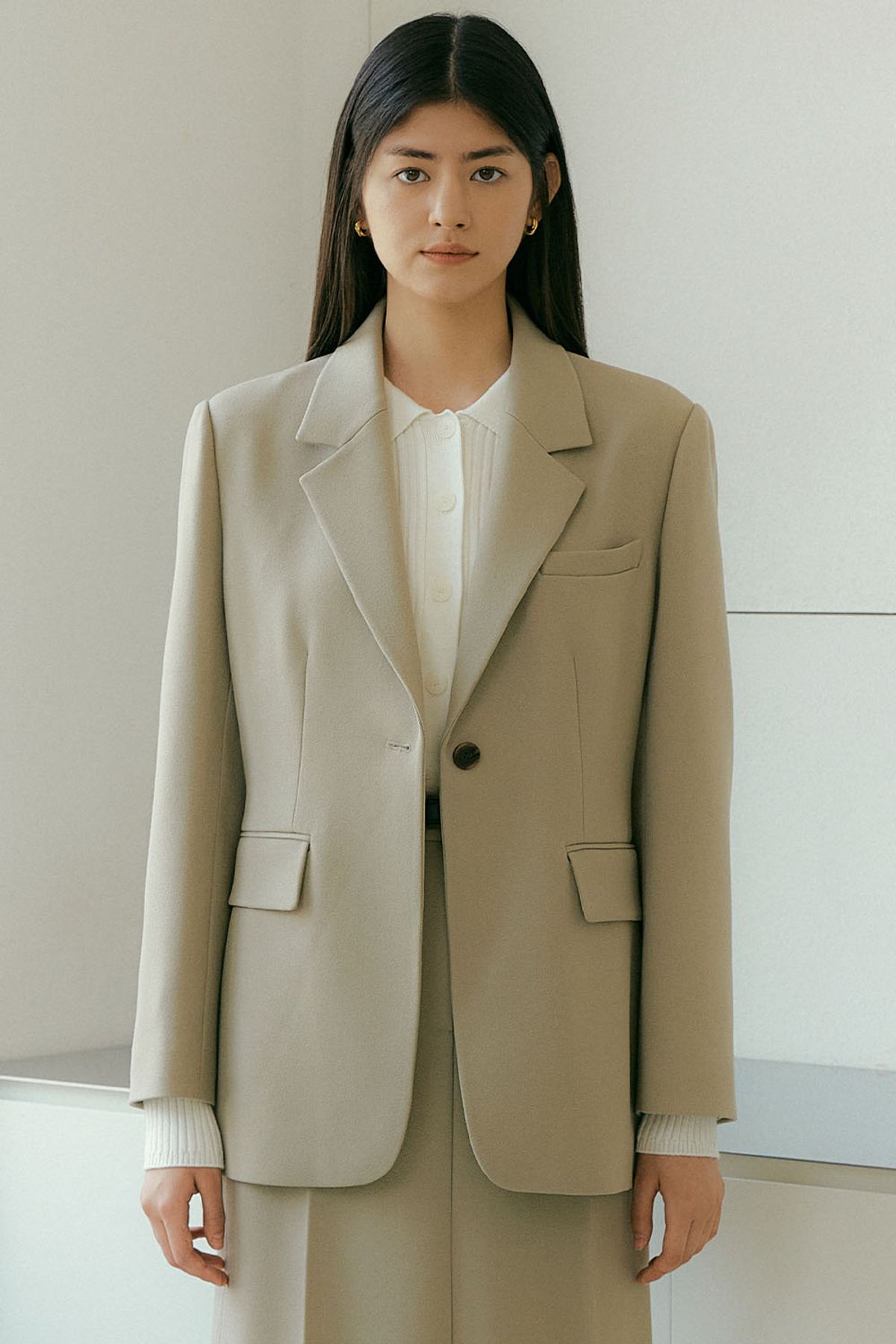 더페니(THE PENNY) BASIC ONE BUTTON JACKET