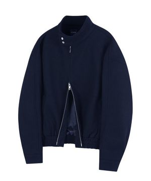 울 해링턴 자켓 - 네이비