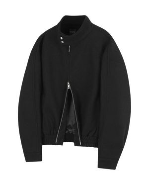 울 해링턴 자켓 - 블랙