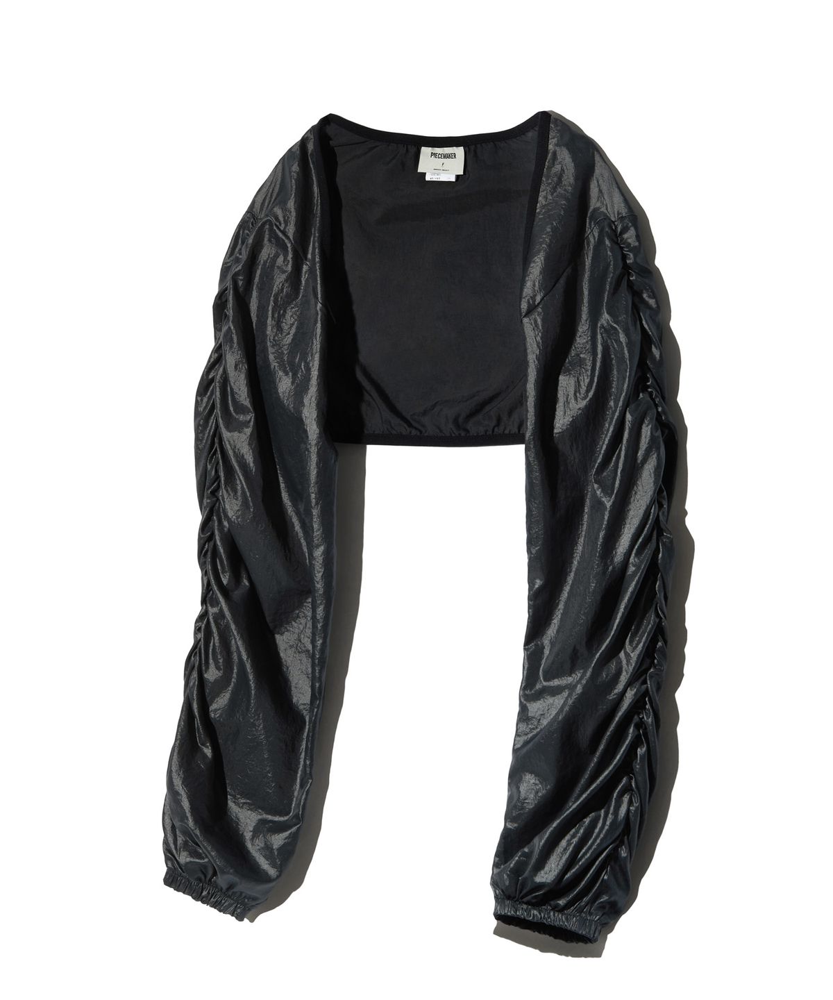 피스메이커(PIECE MAKER) NYLON SHIRRING BOLERO (CHARCOAL)