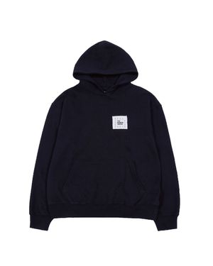 CUBIC LOGO STITCHED ESSENTIAL HOODY (BLACK)