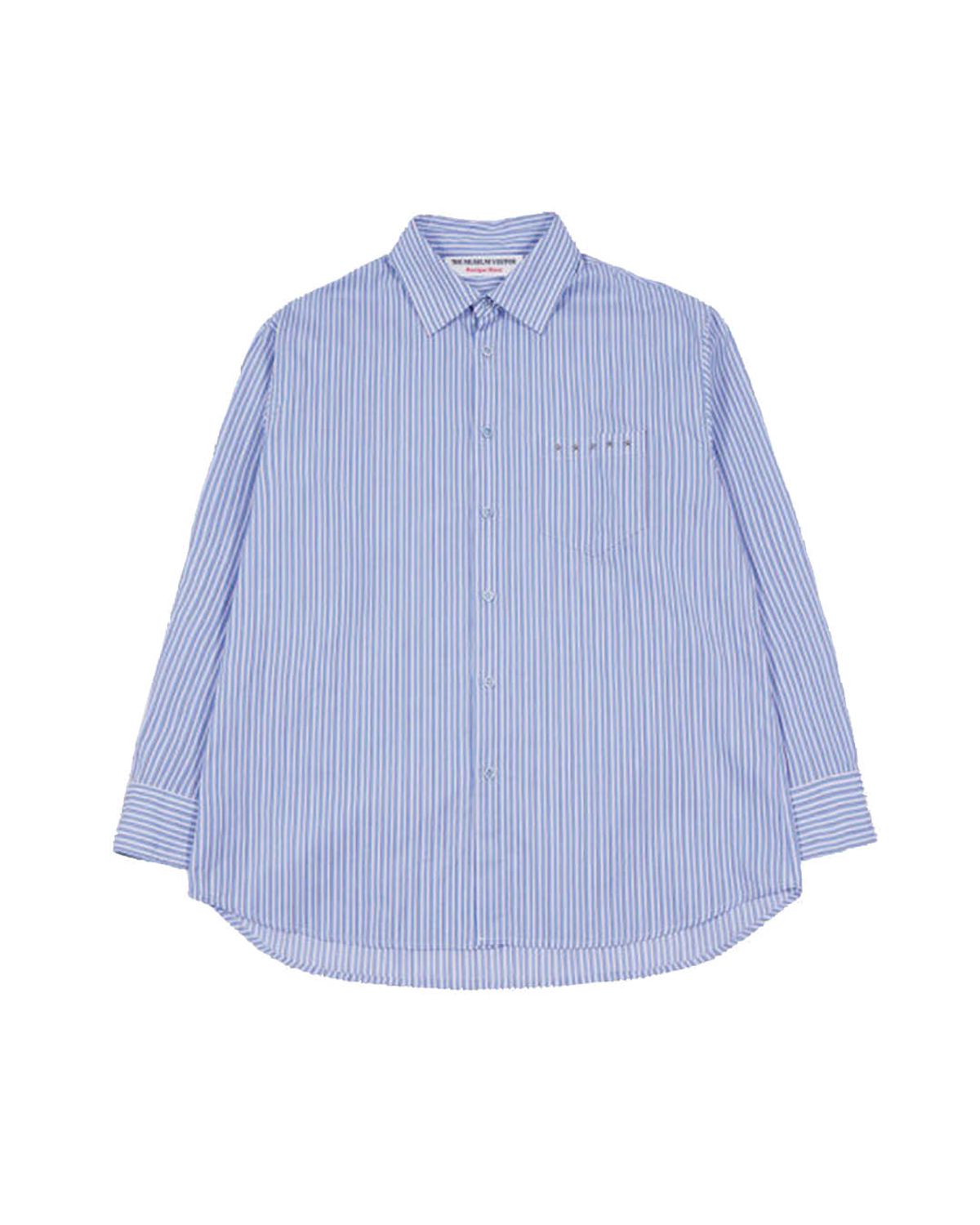 더뮤지엄비지터(THEMUSEUMVISITOR) FIVE STAR STUD POCKET SHIRTS (BLUE)