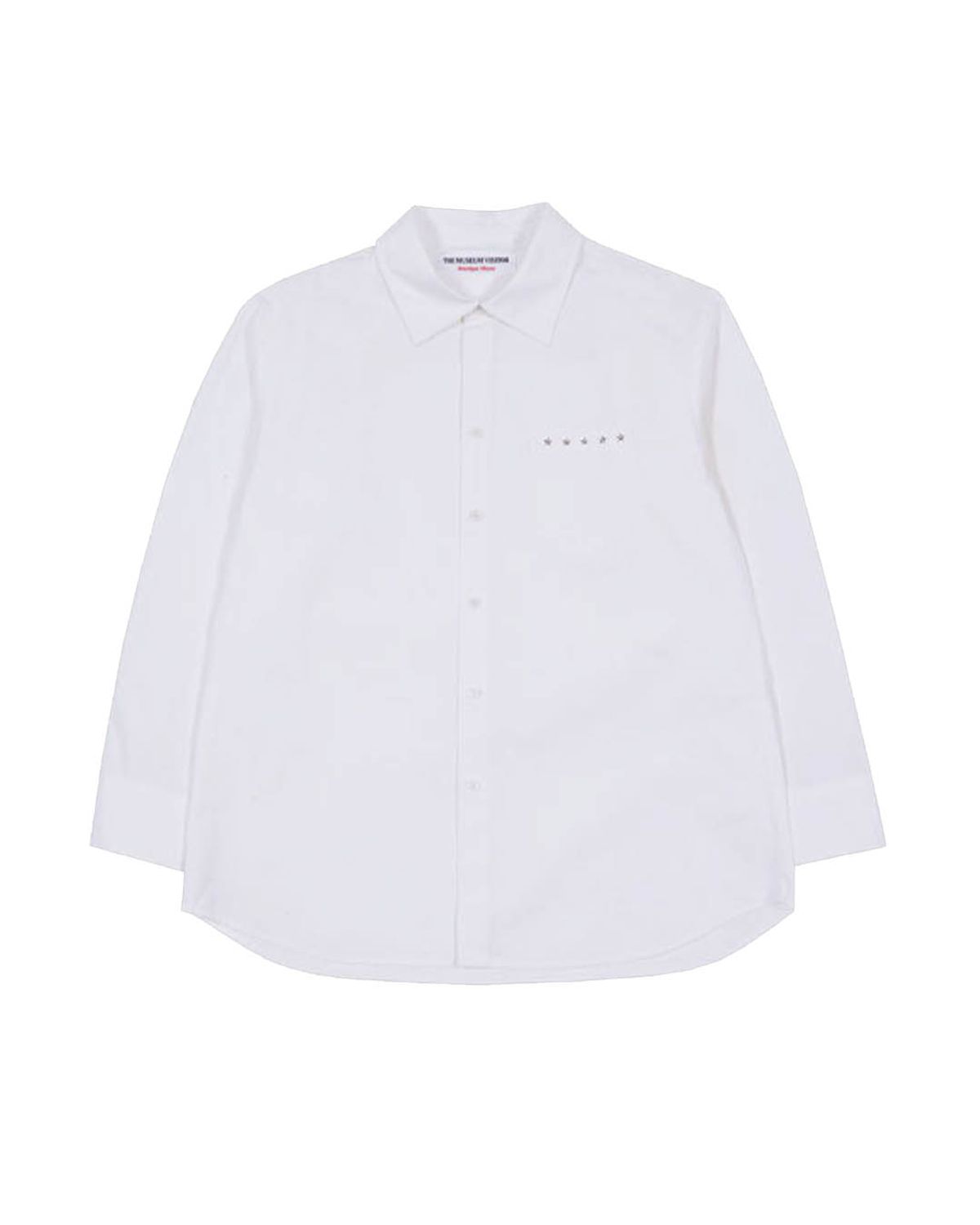 더뮤지엄비지터(THEMUSEUMVISITOR) FIVE STAR STUD POCKET SHIRTS (WHITE)